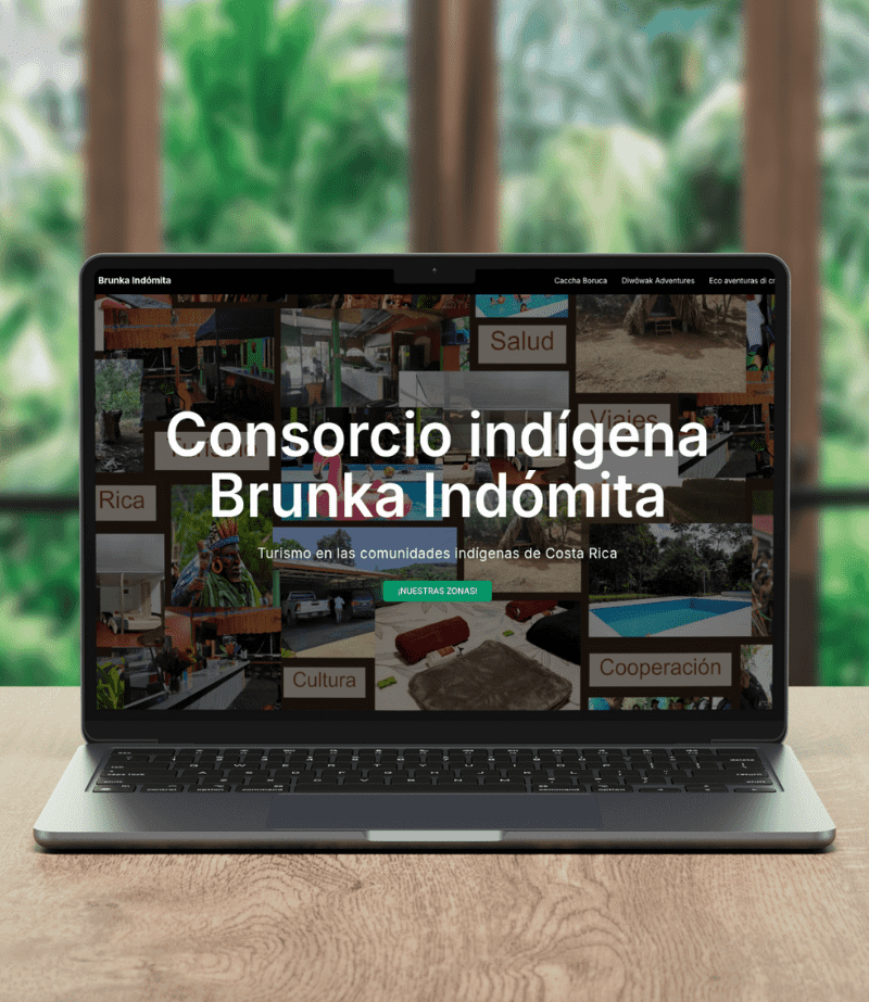 Sitio web de Brunka Indómita: consorcio indígena, artesanías y turismo